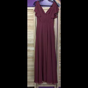 Celebrate DB Studio Maxi Dress Burgundy Formal Size 6